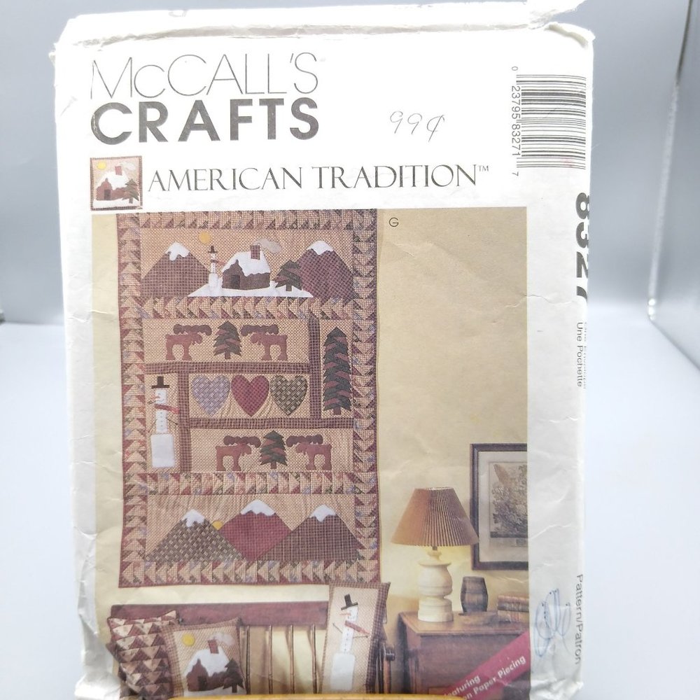 Vintage Sewing PATTERN McCall Crafts 8327, American Tradition Home Decorating